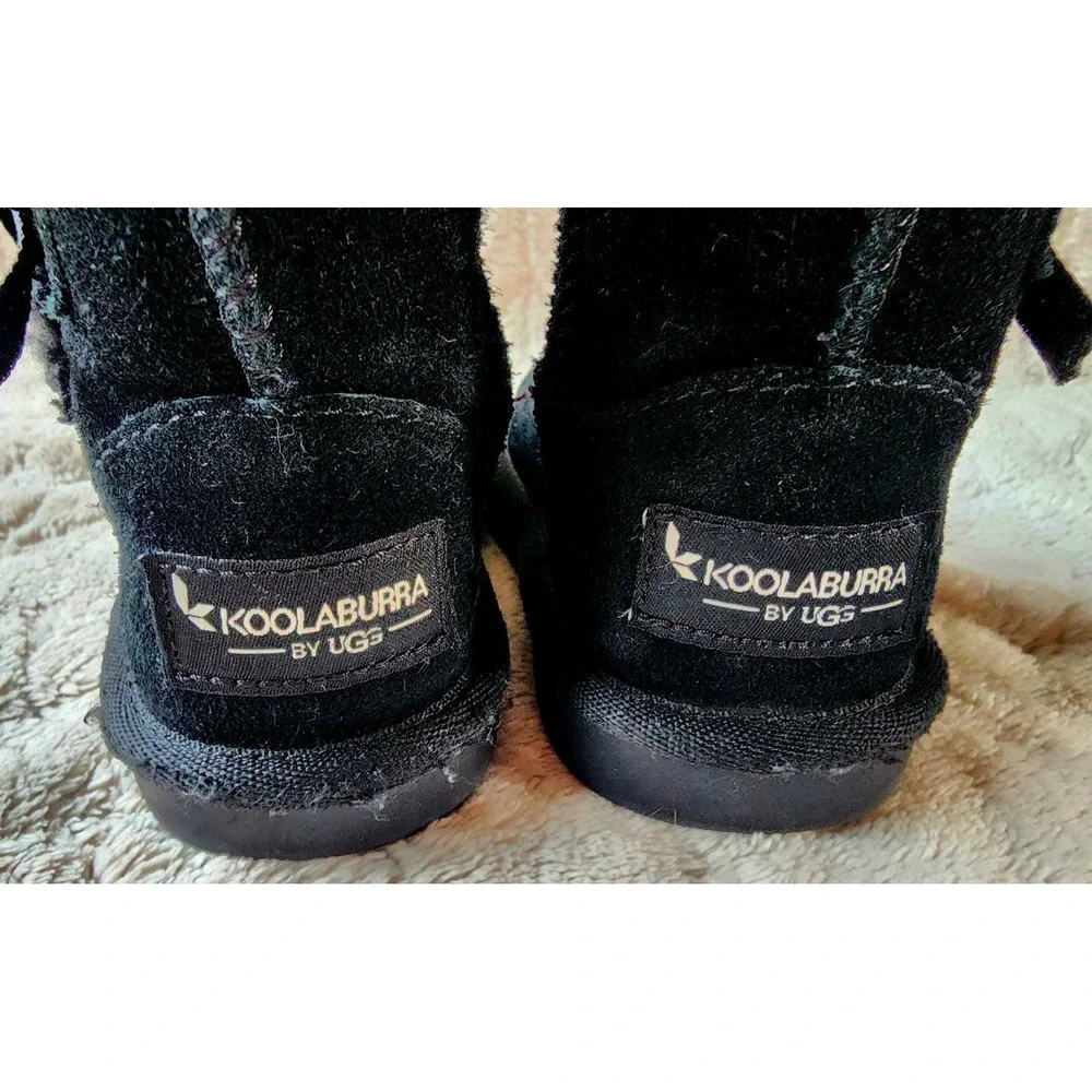 Koolaburra By UGG Black Victoria Mini Boots Little Girls 6
